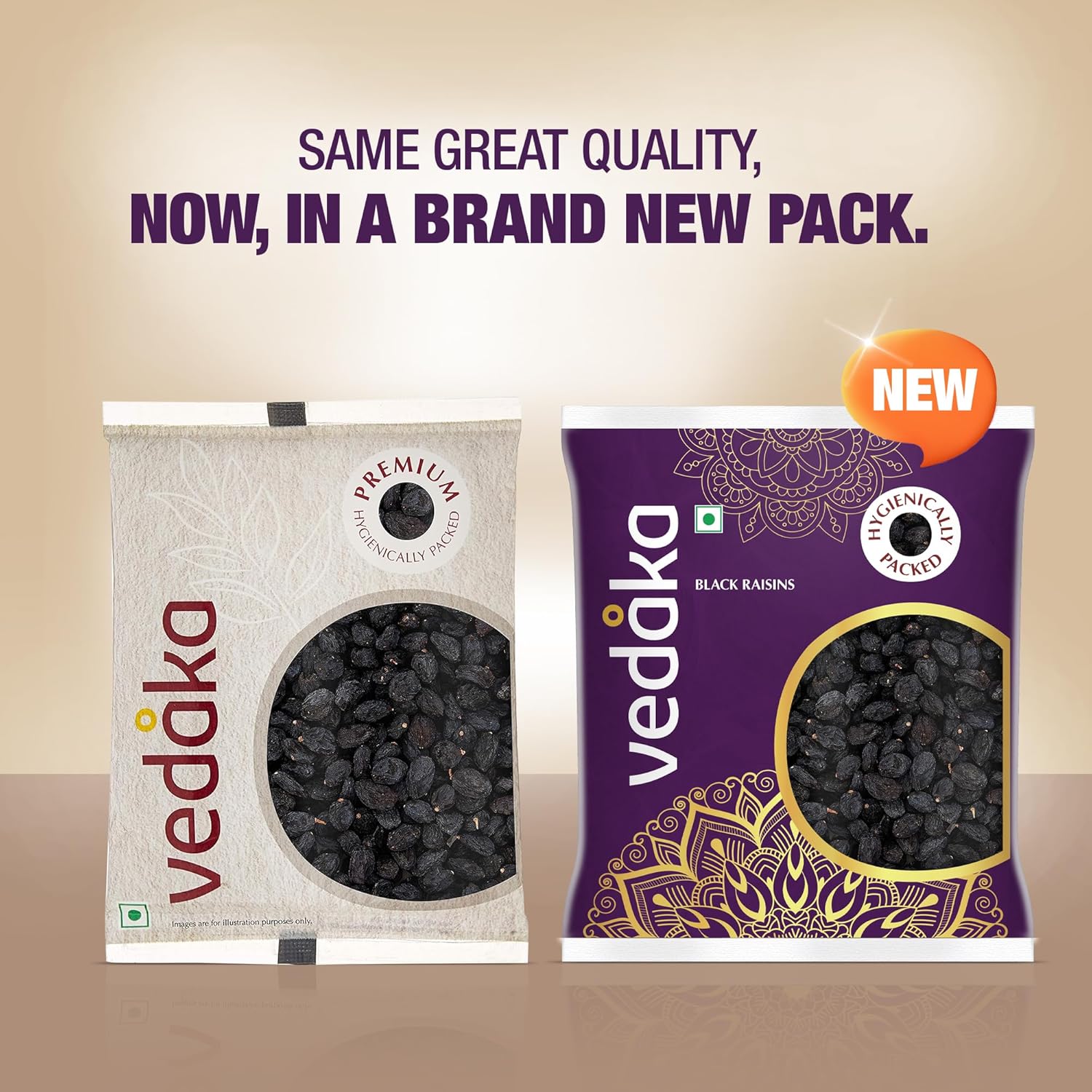 Vedaka Black Raisins | Seedless | 500 G | Premium Kali Kishmish | Kali Draksh | Dry Fruits | Flavourful &amp; Delicious Snack | Source Of Potassium &amp; Dietary Fibre | Ambient Temperature - View 4