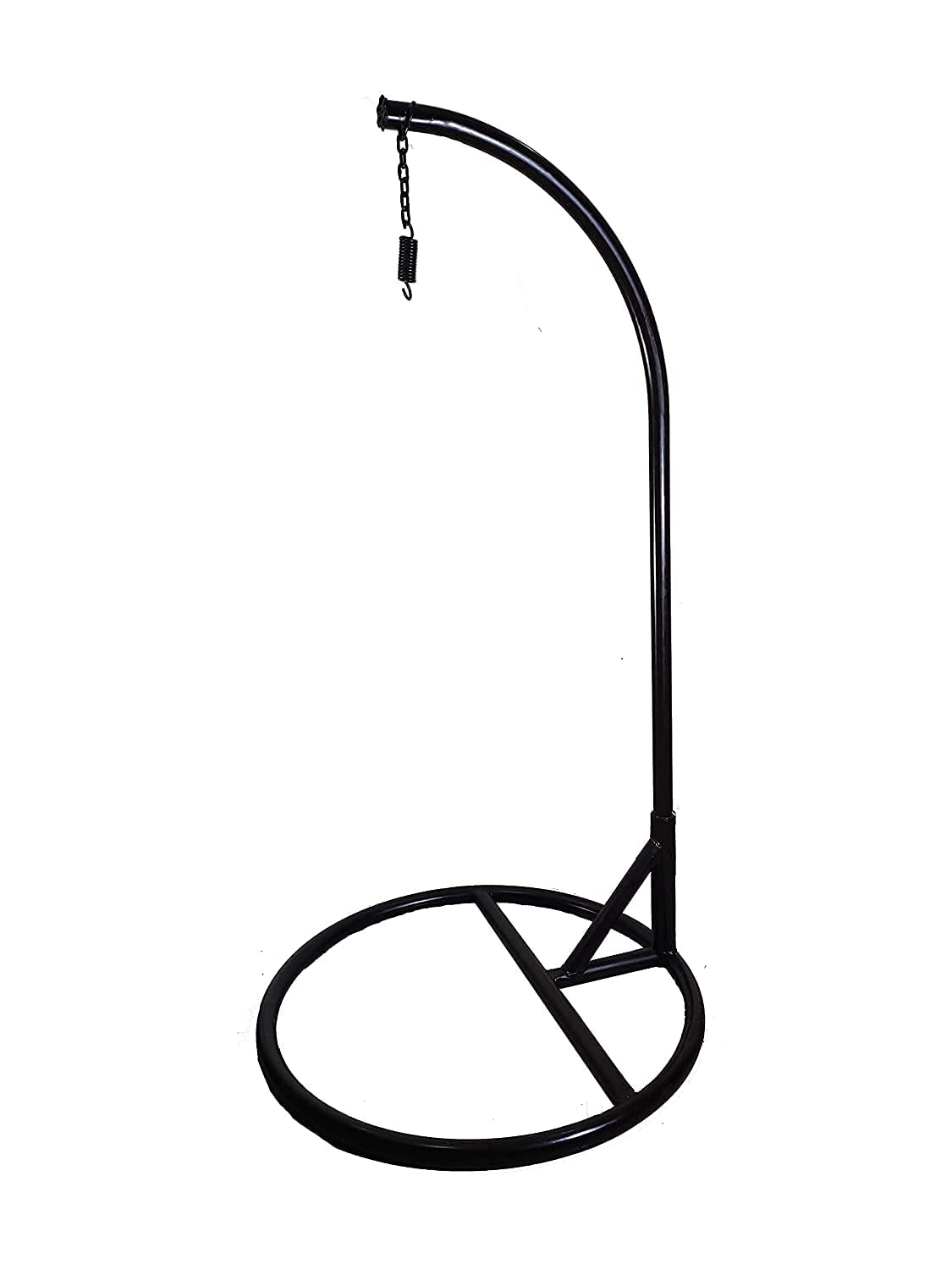 Rattan Knots Craft India Single Seater Swing Chair With Stand & Cushion Outdoor Indoor Balcony Garden Patio,Powder Coated Frame,Uv Protected Wicker,Premium Cushion Af_In_038 - View 4